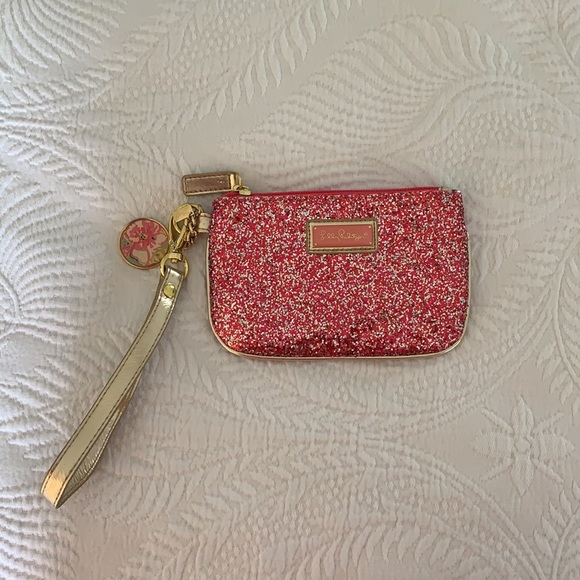 Lilly Pink Glitter Wristlet - Picture 2 of 4